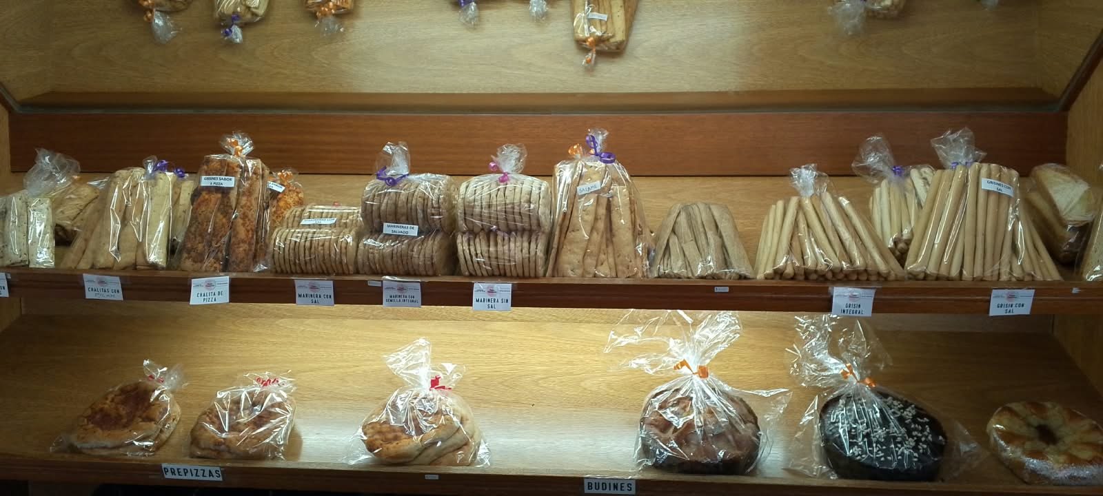 Estantería de panes y grisines Dulce Tentación